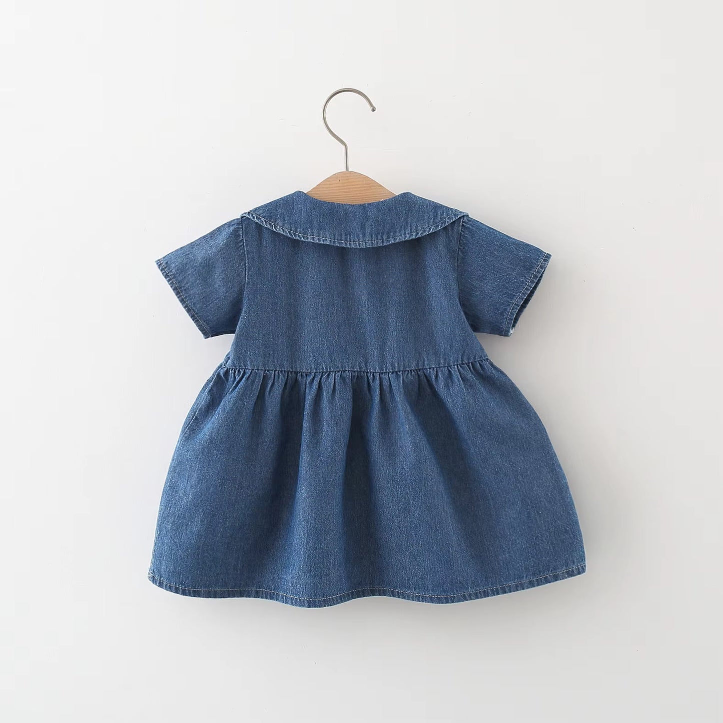 Vintage Peter Pan Collar Denim Dress