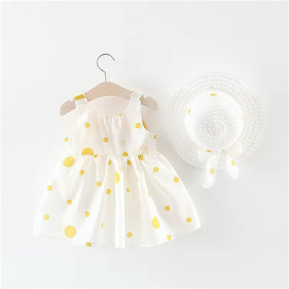 Little Daisy Yellow Bow Summer Dress Set