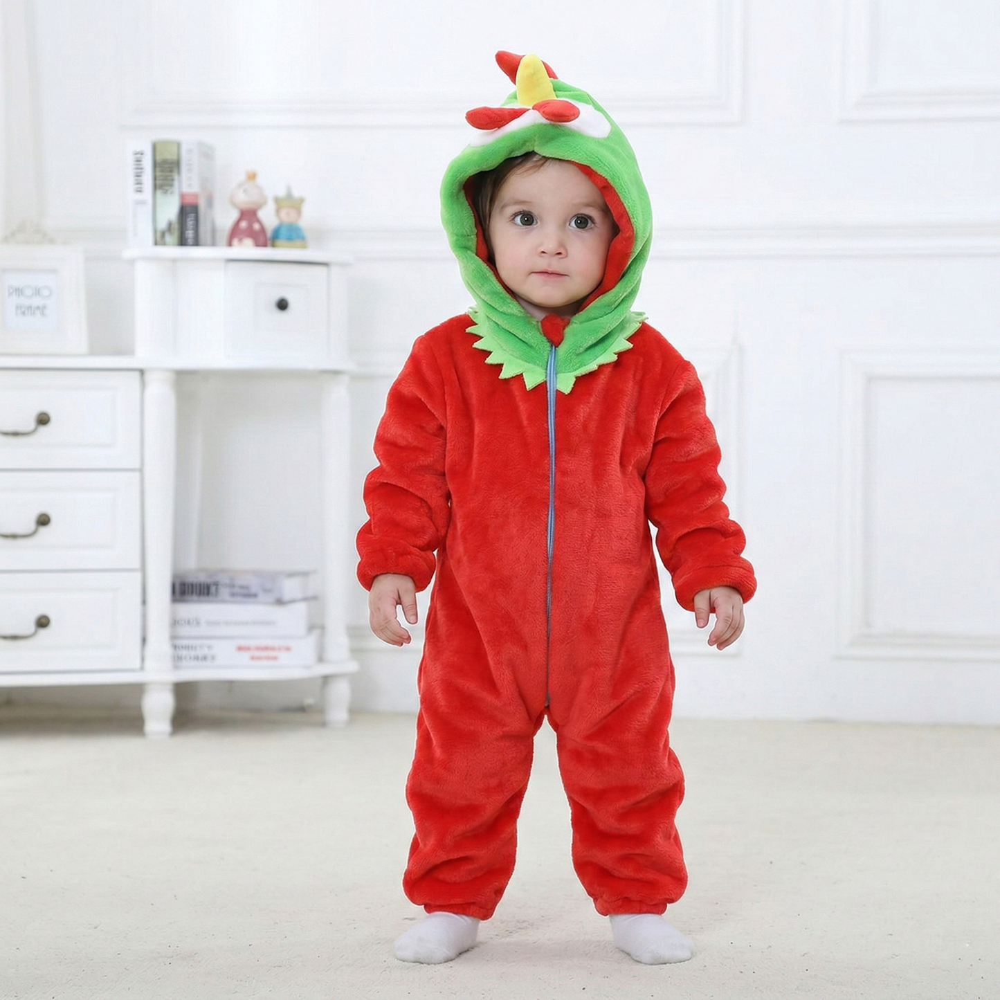 Lucky Dragon Plush Hooded Jumpsuit