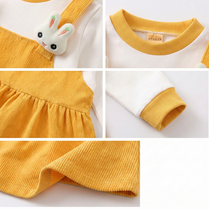 Sunny Bunny Corduroy Pinafore Set