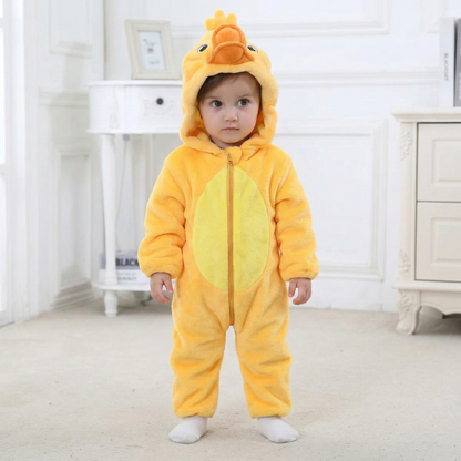 Adorable Little Duckling Plush Hooded Romper
