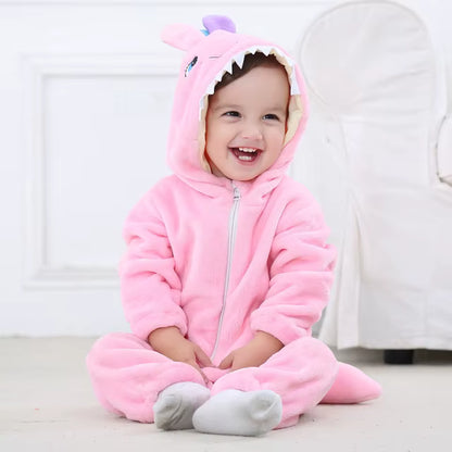 Pink Dino-Mite Plush Romper