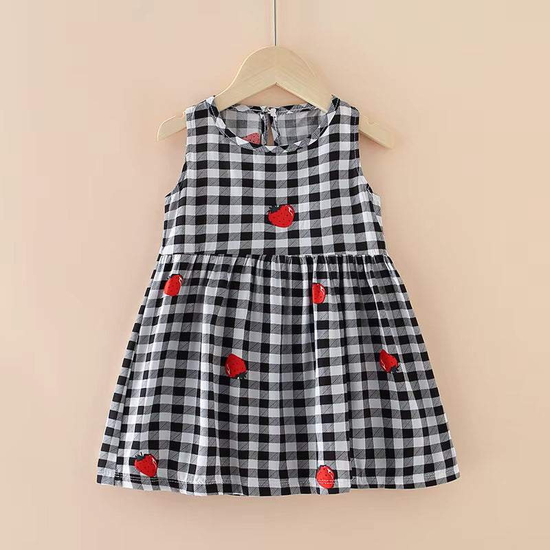 Sweet Strawberry Gingham Sundress
