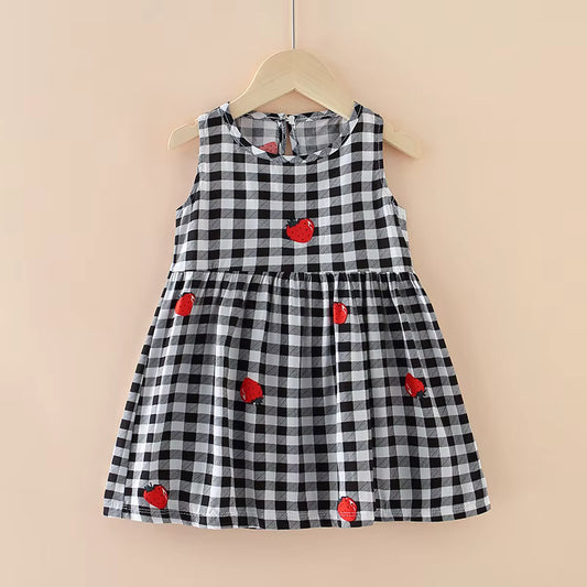 Sweet Strawberry Gingham Sundress