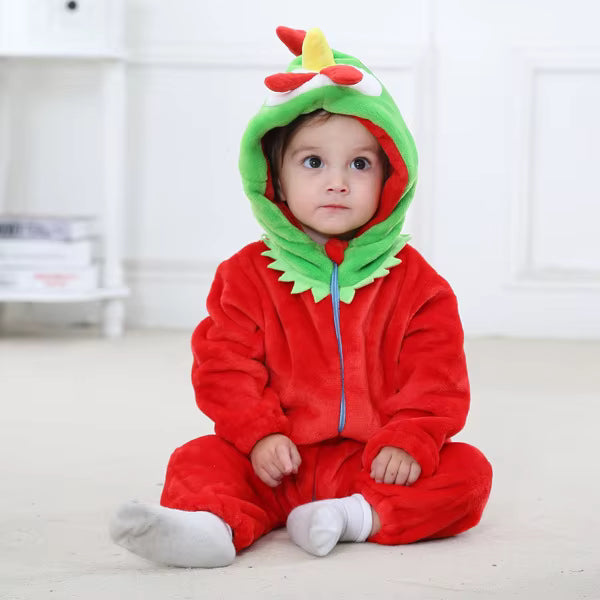Lucky Dragon Plush Hooded Jumpsuit